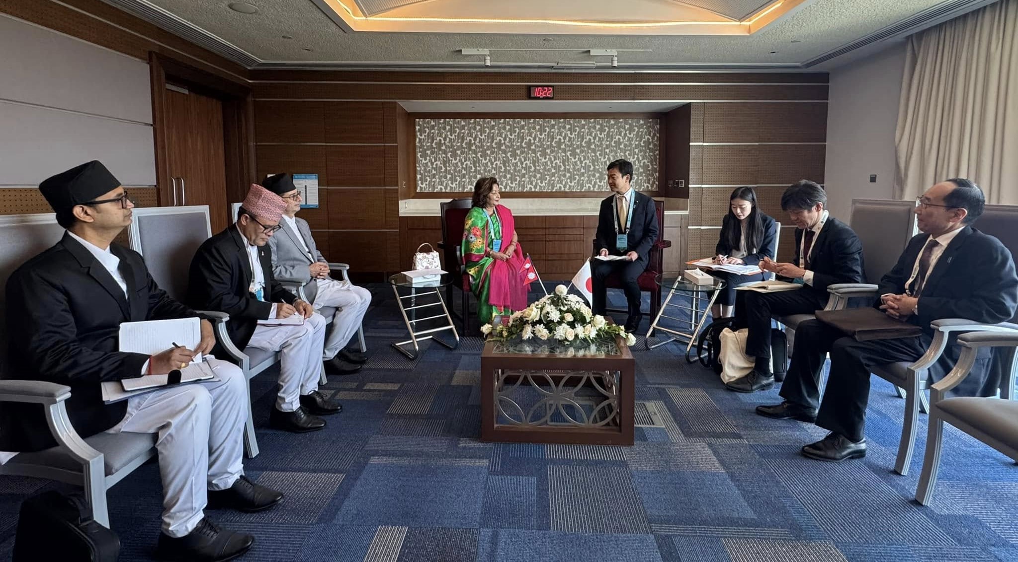परराष्ट्रमन्त्री राणा र जापानी विदेश राज्यमन्त्री मियाजी बिच भेटवार्ता