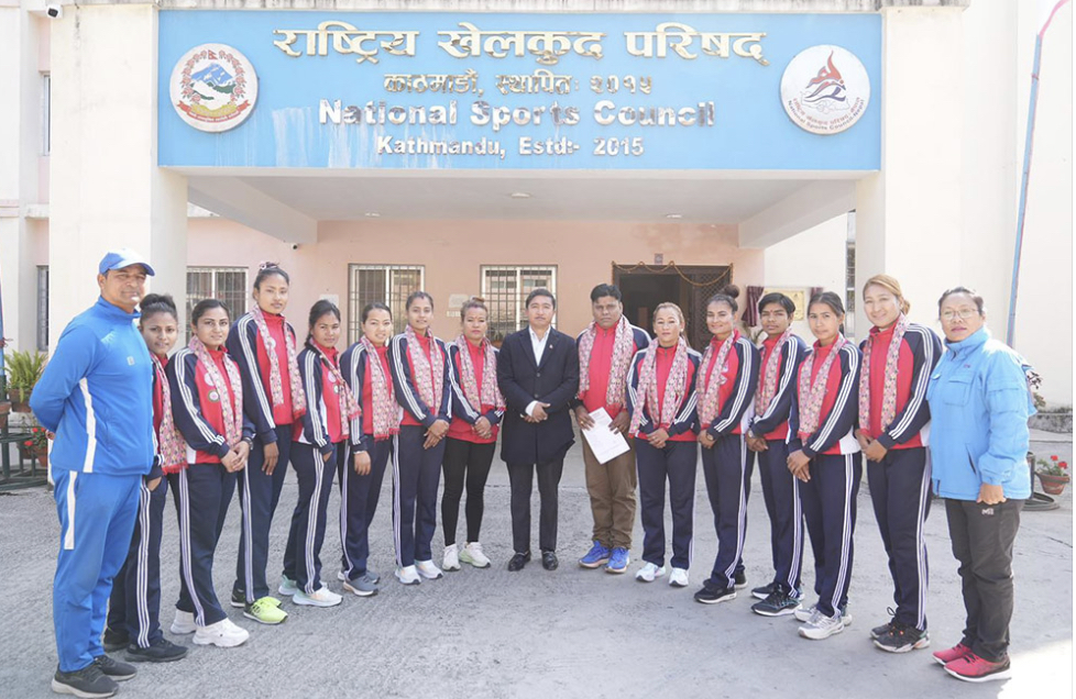 एसियाली महिला कबड्डी च्याम्पियनसिपमा सहभागी हुने खेलाडीको बिदाइ