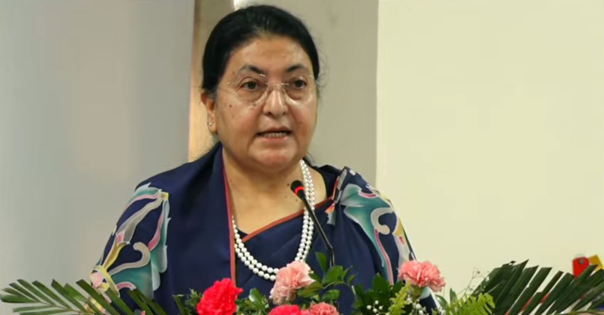 चीन भ्रमणमा जाँदै पूर्वराष्ट्रपति भण्डारी